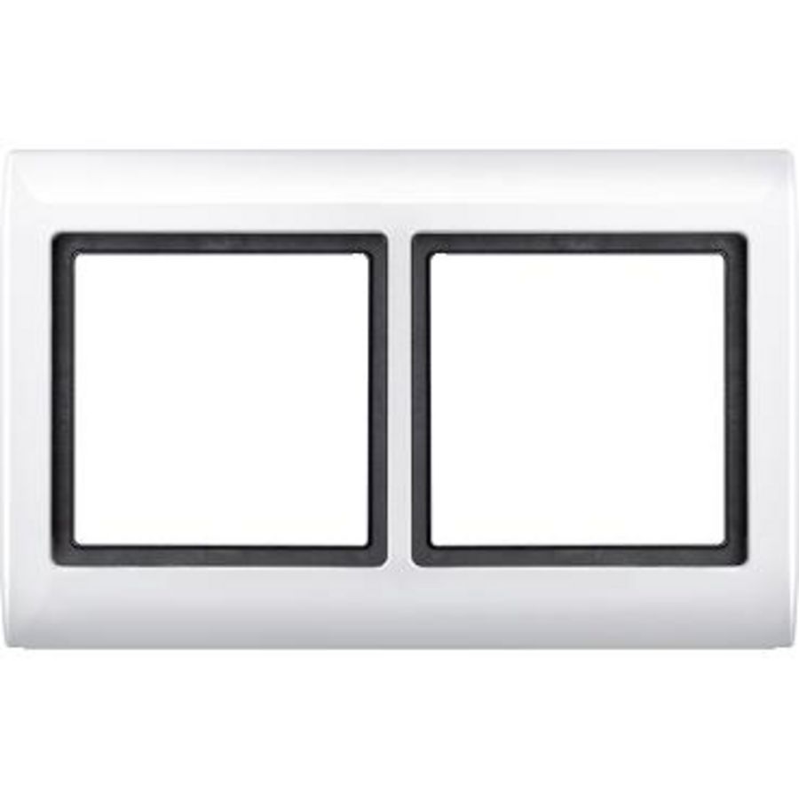 Afdekraam 2-voudig Polarwit IP44 Aquadesign