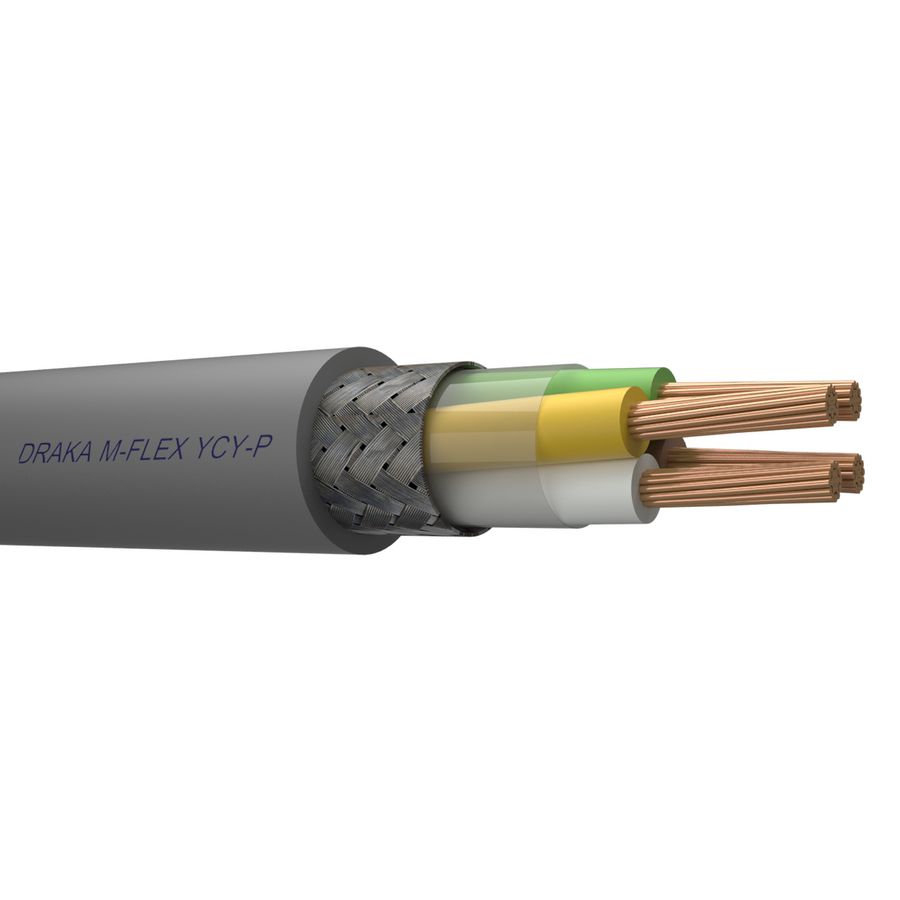 Rol a 100m. M-FLEX YCY-P 300/500V gy# 2x2x0,5mm²