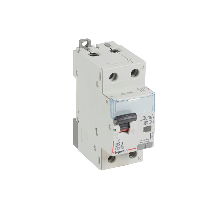 Aardlekautomaat DX3 1P+N B20A 6000A 30mA