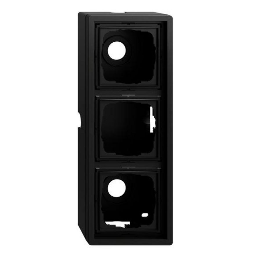opbouwbehuizing 3-voudig + Afdekraam Gira F100 zwart m(gel.)