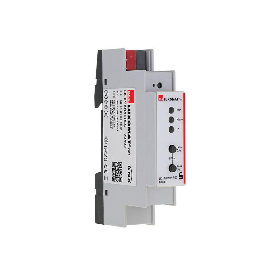 KNX IP Router DIN-rail montage wit IP20 KNX Secure