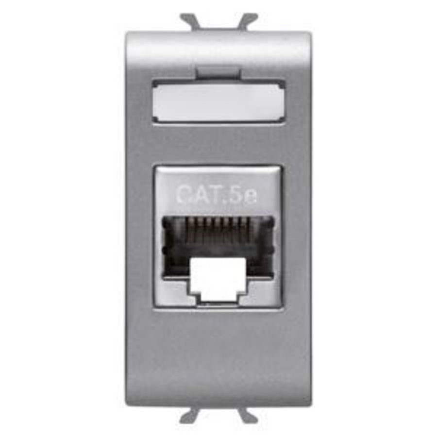 RJ45 CONTACTDOOS-CATEGORIE 5e-FTP-1 MODULE-TITANIUM