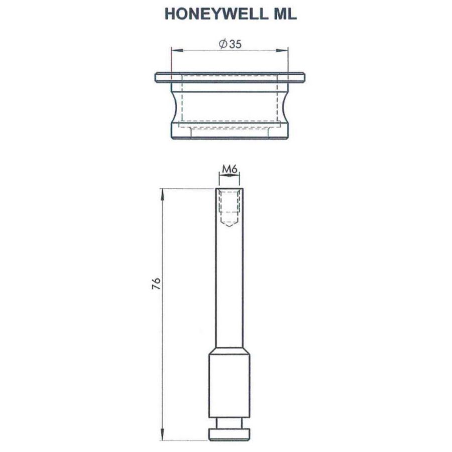 Adapter tbv KTM 15-50 Honewell ML