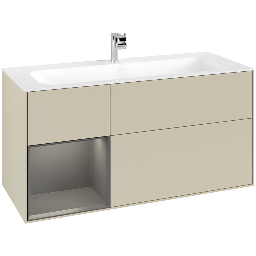 Wastafelonderkast Finion 1196x591x498mm S.Grey Matt Lacquer F060GKHJ