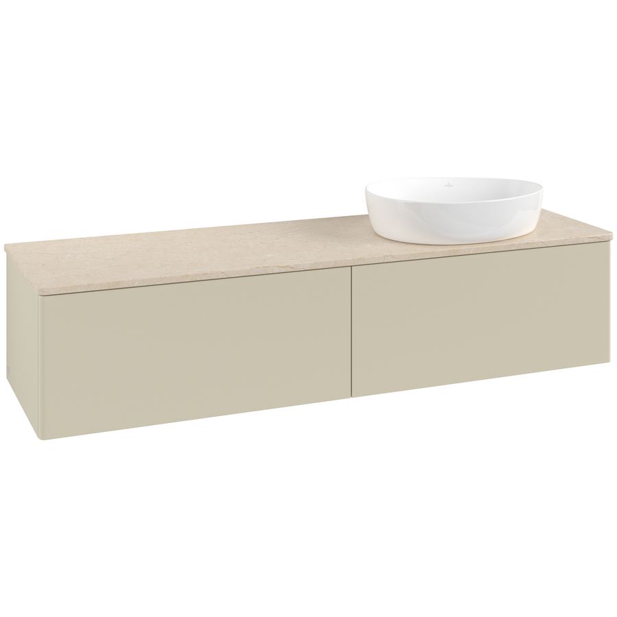 Wastafelonderkast Antao 1600x360x500mm S.Grey Matt Lacquer K38013HJ