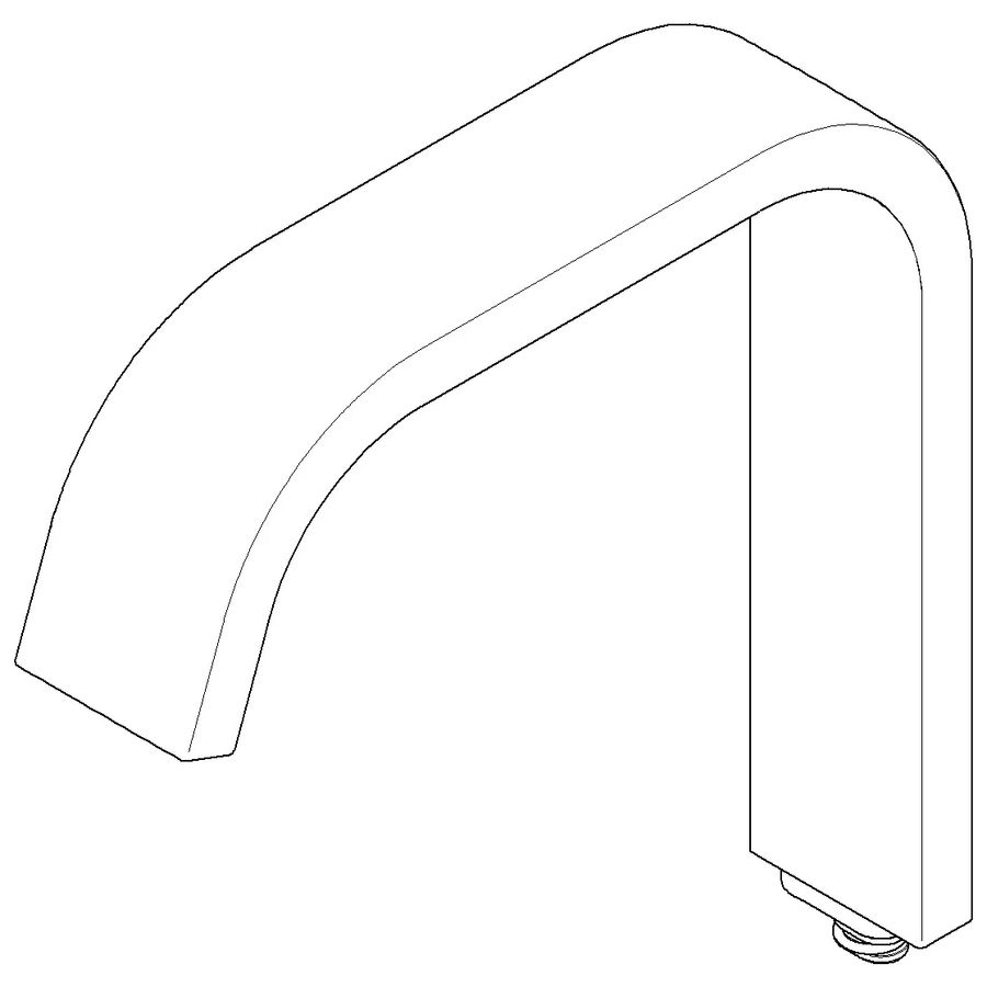 Uitloop 35x166x161mm chr gebors.