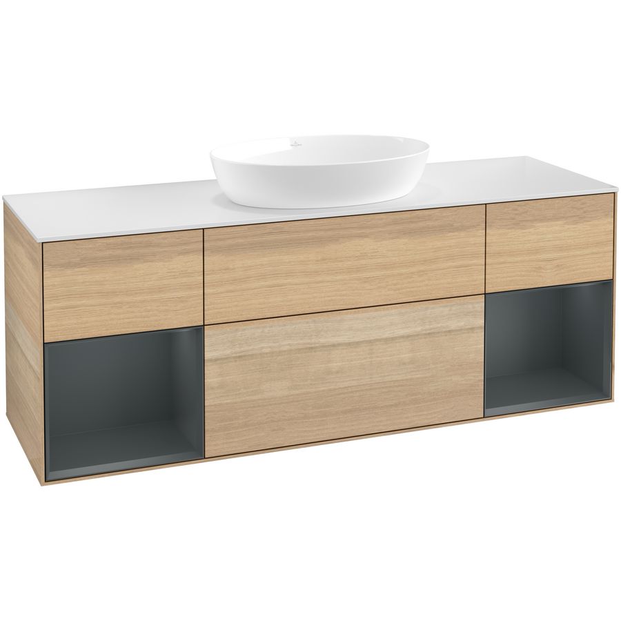 Wastafelonderkast Finion 1600x603x501mm Oak Veneer GD01HGPC