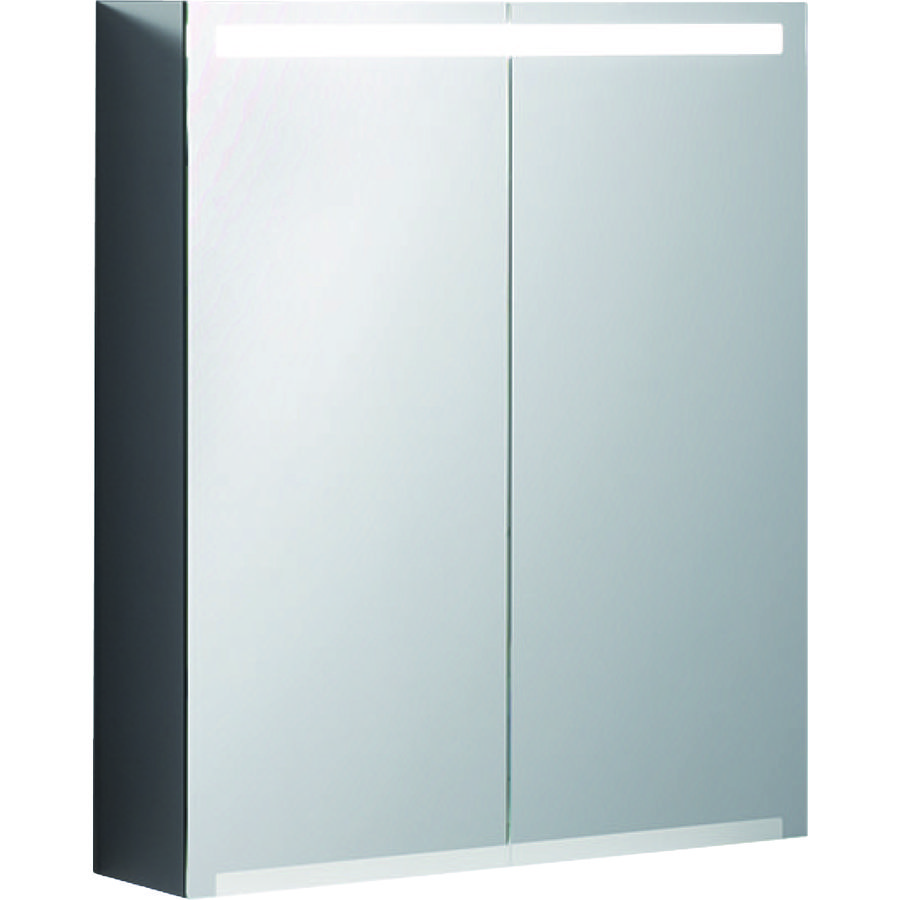 Option spiegelkast met verlichting 2 deur 60x70x15cm