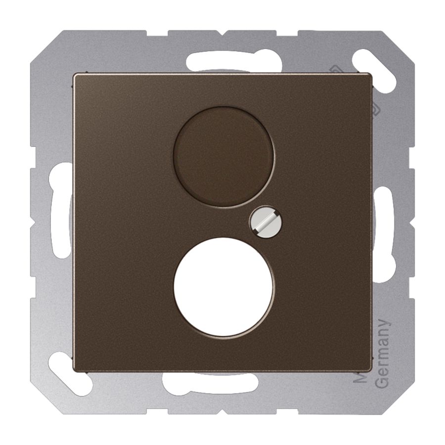 Afdekking luidsprekeraansluiting BNC A500 mokka