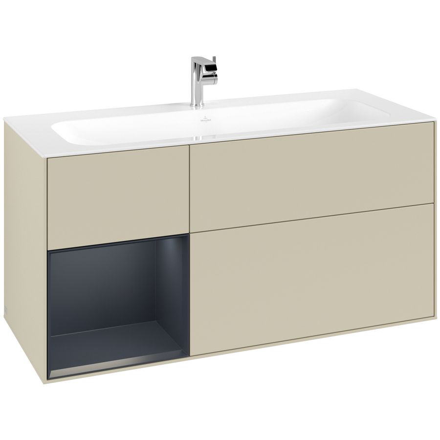 Wastafelonderkast Finion 1196x591x498mm S.Grey Matt Lacquer F060HGHJ
