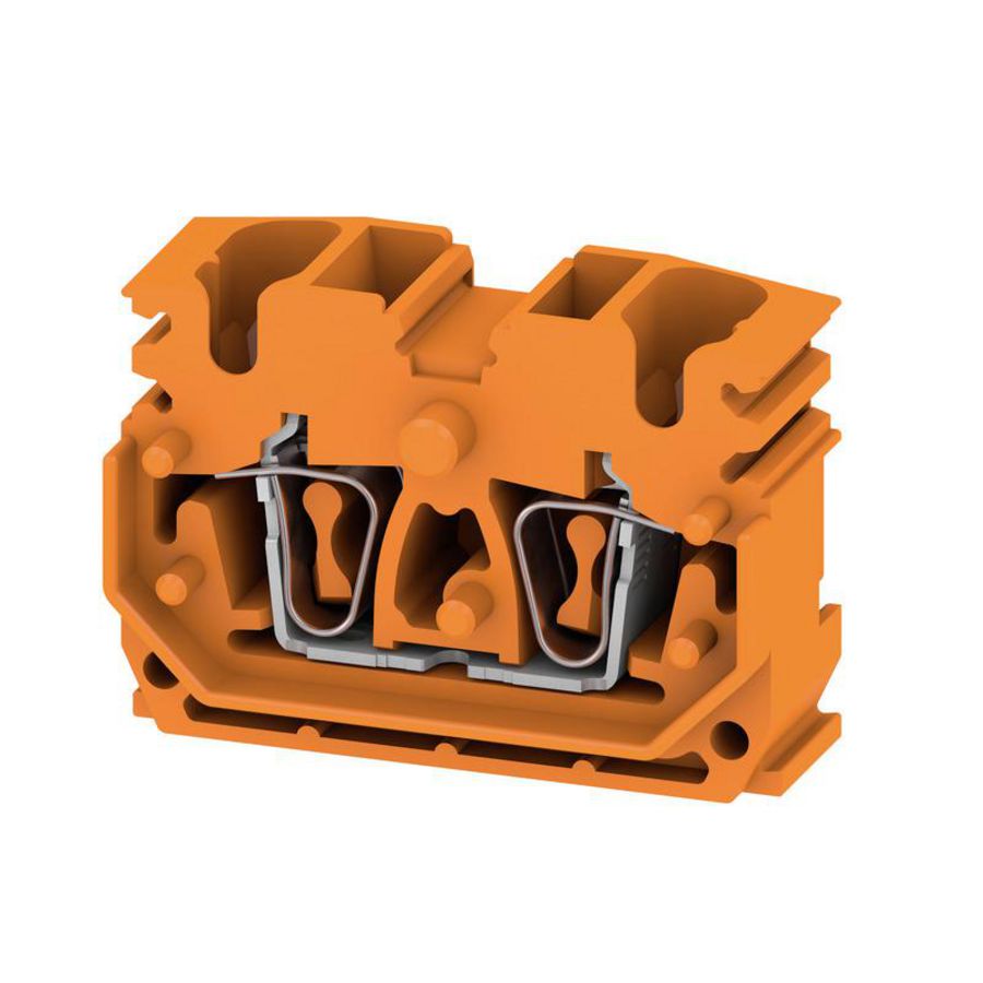 Doorvoer blok Spanklem oranje 2.5mm² VVE=100