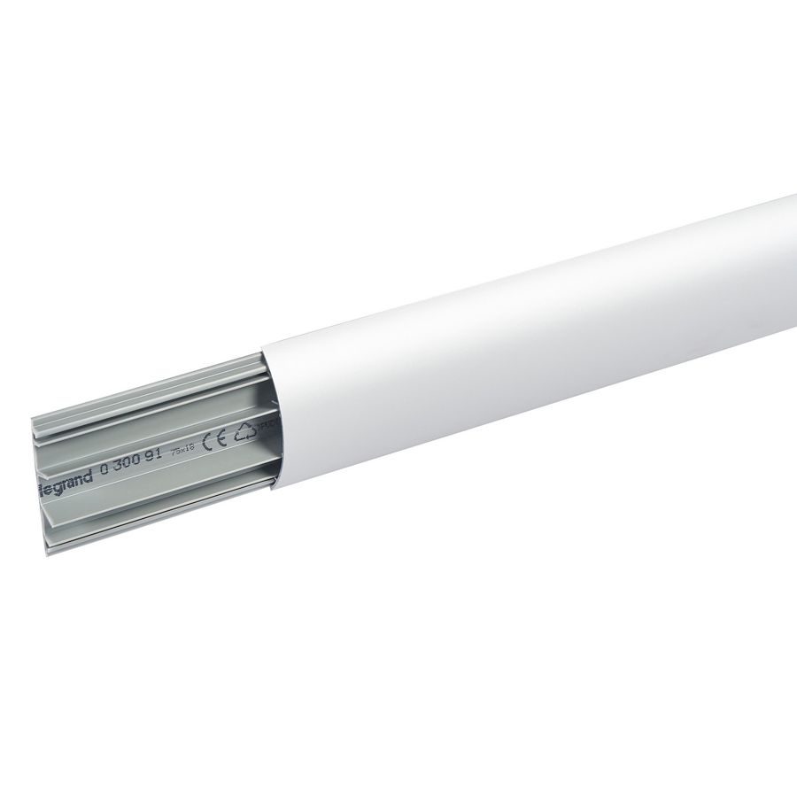 Vloerlijst DLP 75x18 alu grijs L2m