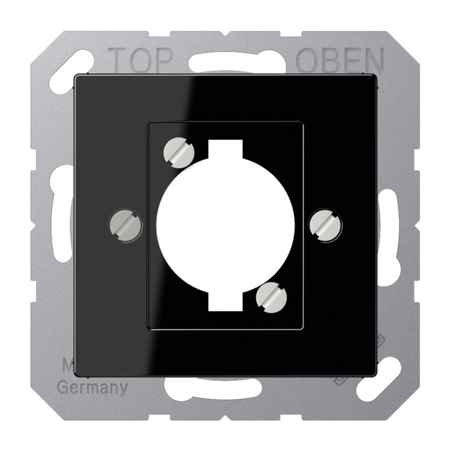 Afdekking A500 zwart slv.v.XLR-aansl.ds.