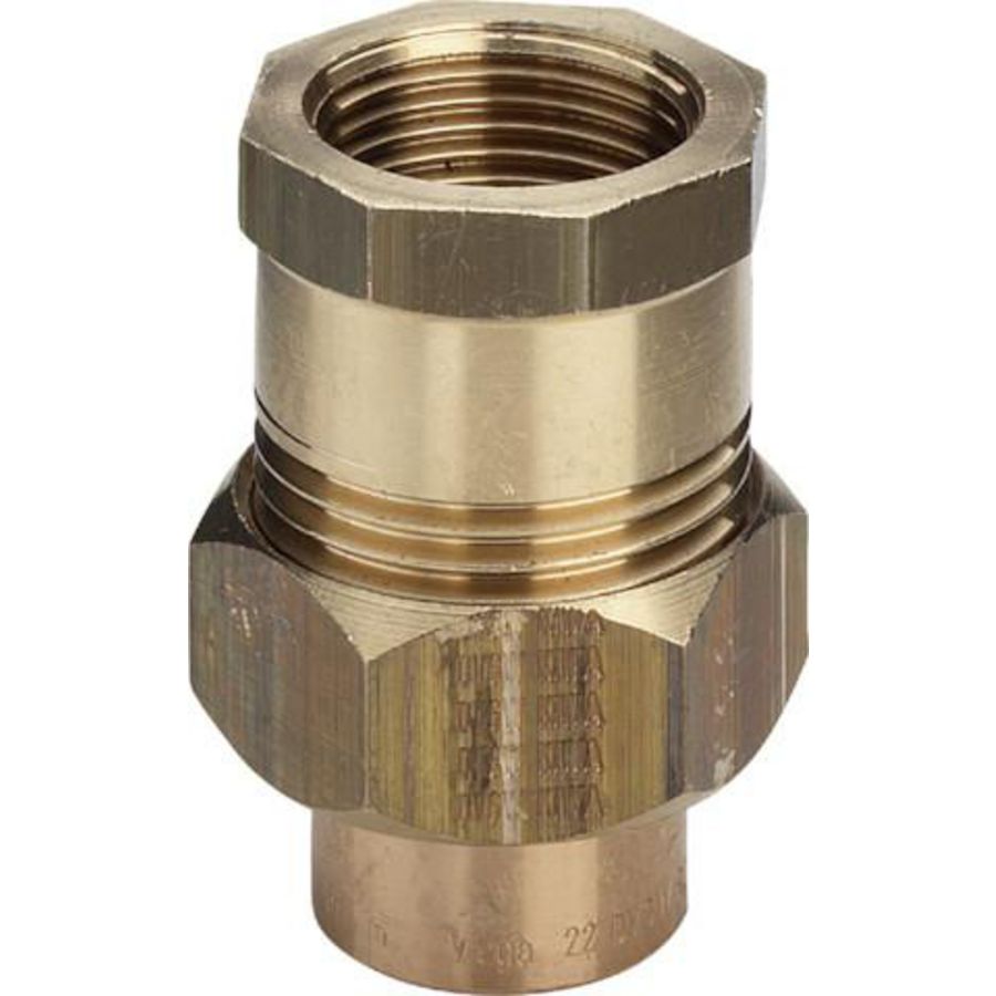 3 Del. Koppeling 15x1/2 brons/blank 94330G-113421 VVE=10