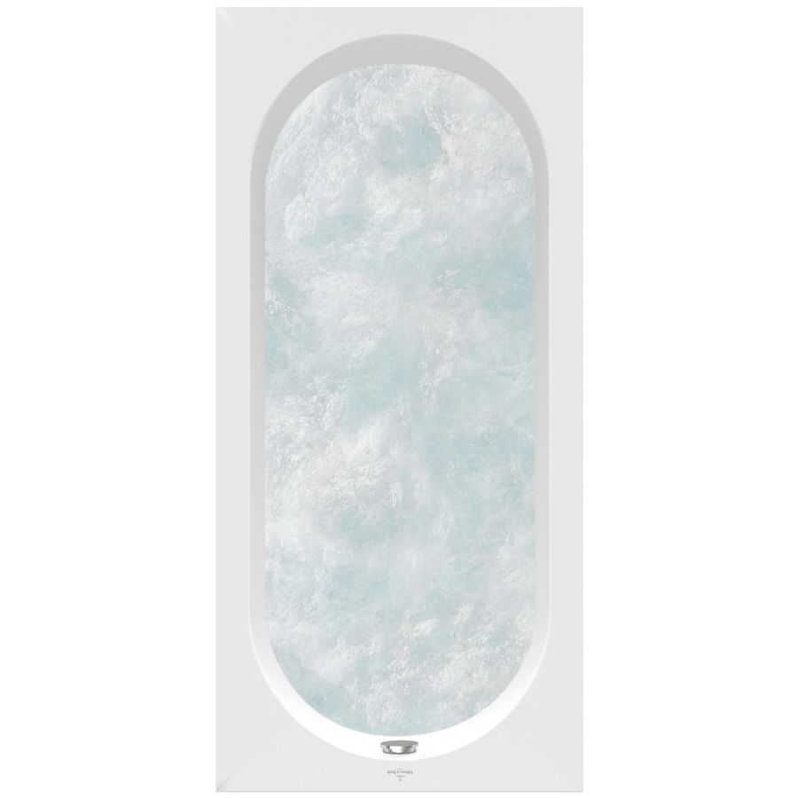 Bad 4-H Oberon m/ Airpool-C 180x80cm A-wit pos.1 UAC180OBE2A1V01