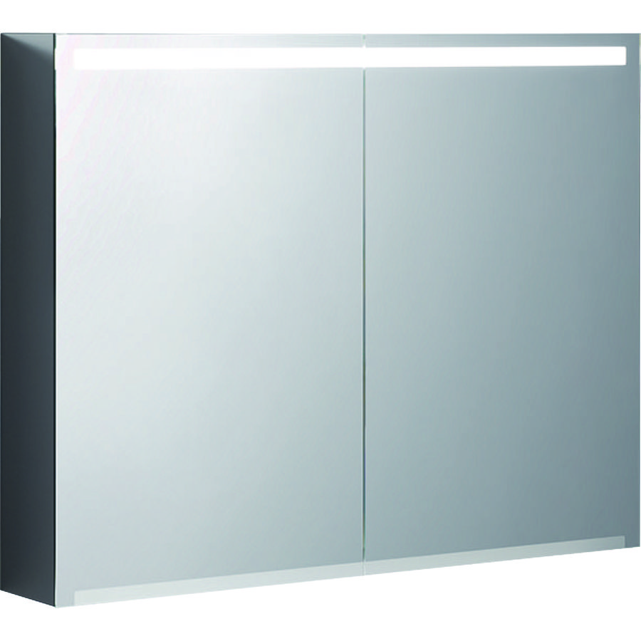 Option spiegelkast met verlichting 2 deur 90x70x15cm