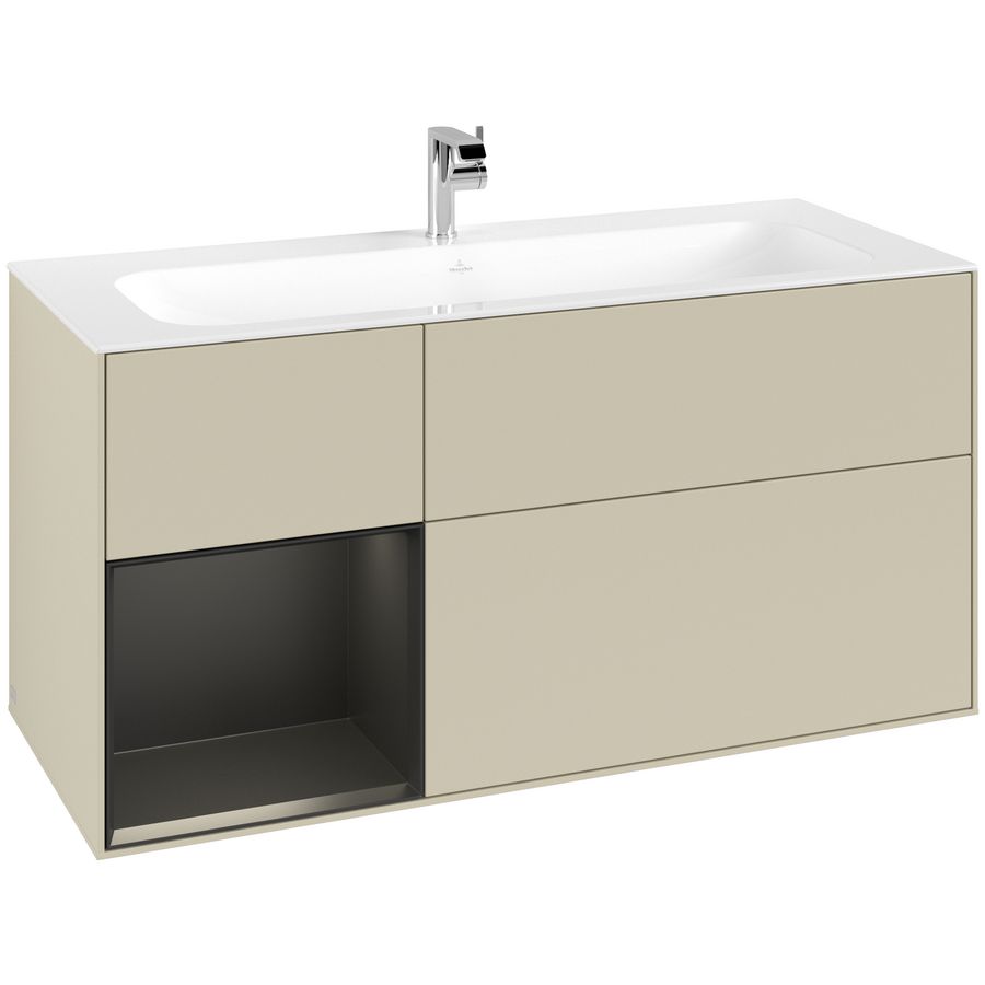 Wastafelonderkast Finion 1196x591x498mm S.Grey Matt Lacquer F060PDHJ