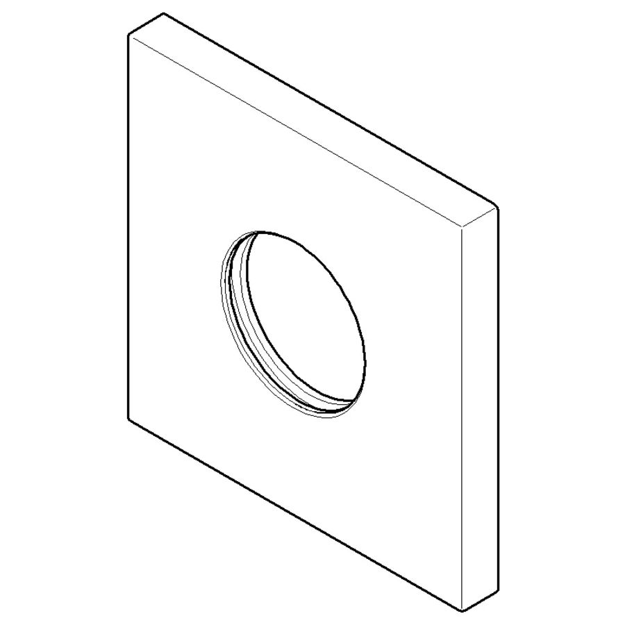 Rozet 78x78x8x32,6mm Champagne (22kt Goud)