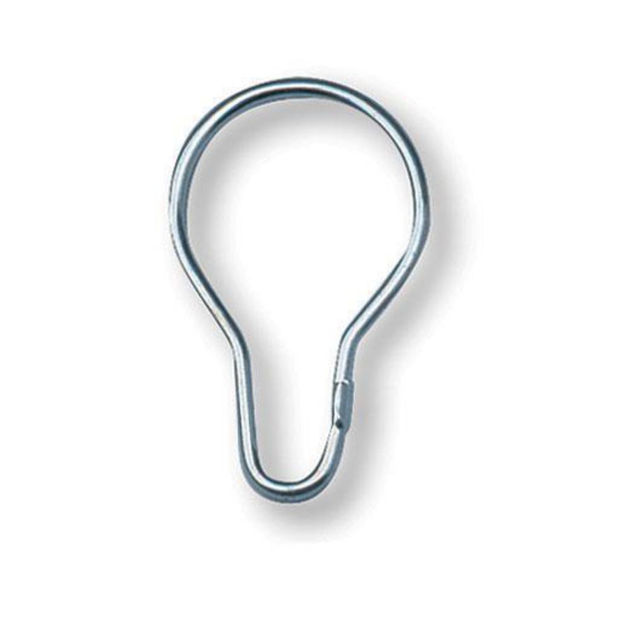 Gordijnhaak messing verchroomd set 6st.