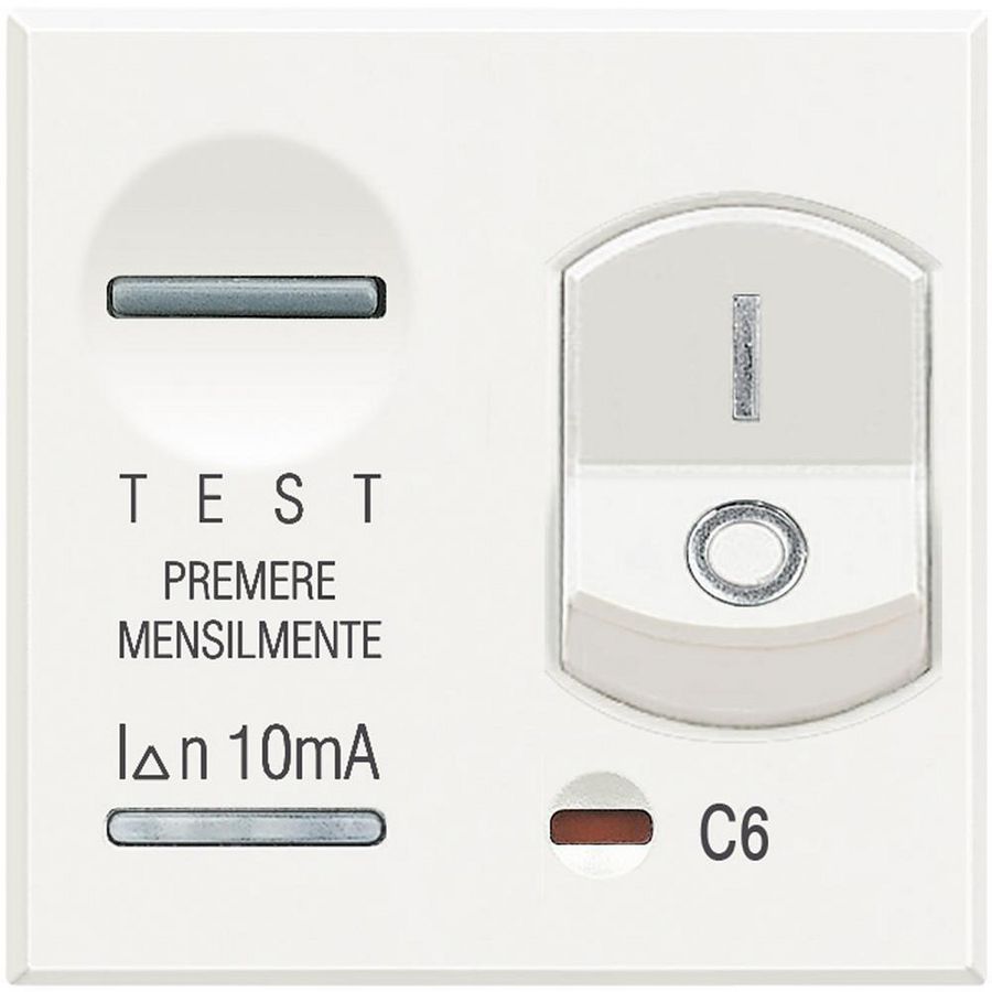 Aardlekschakelaar 6A 1P+N 1.5kA 2 modulen Axolute White