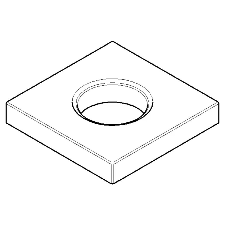 Rozet 55x55x9x25,2mm Champagne (22kt Goud)
