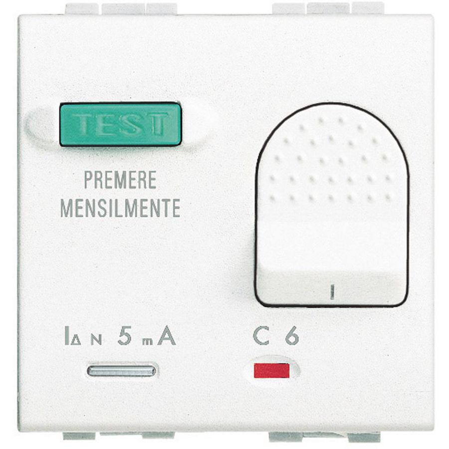 Aardlekautomaat LivingLight 6A 1.5kA 2 modulen wit