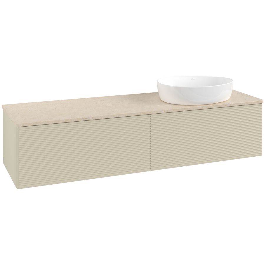Wastafelonderkast Antao 1600x360x500mm S.Grey Matt Lacquer K38113HJ