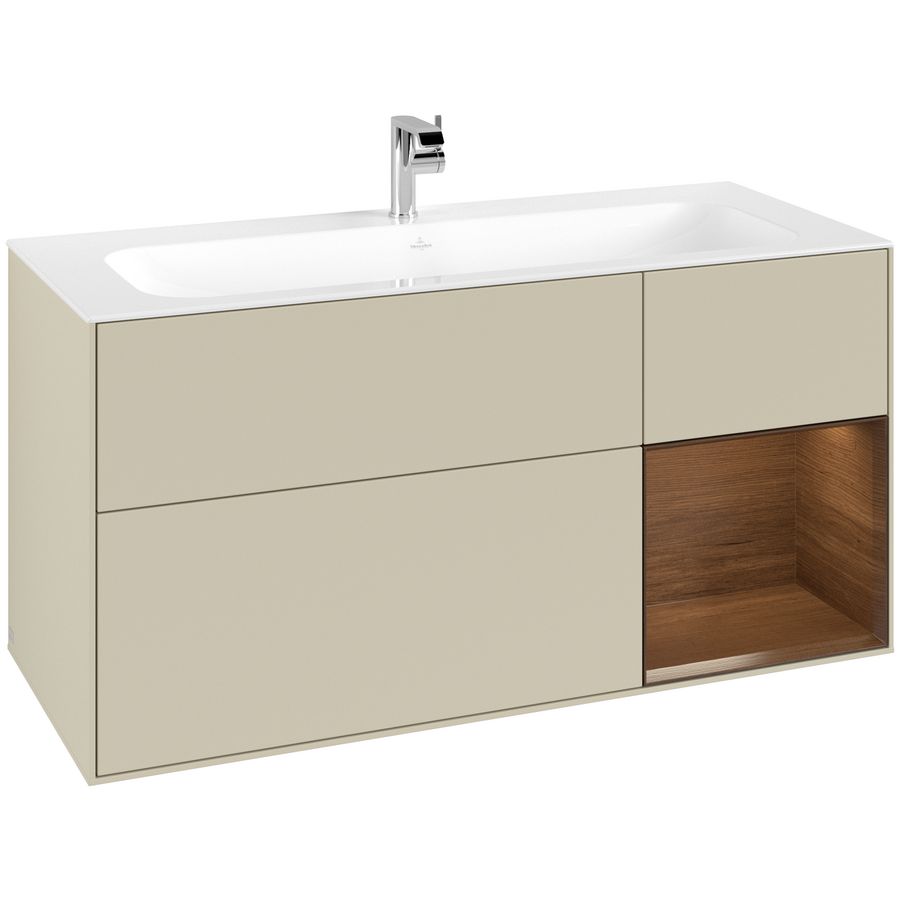 Wastafelonderkast Finion 1196x591x498mm S.Grey Matt Lacquer F070GNHJ
