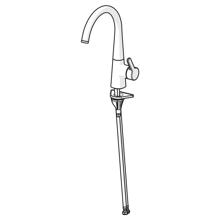 Keukenkraan Eengreeps zijbediend brass Mat zwa 5101228333