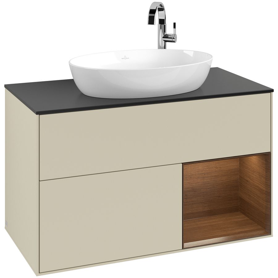 Wastafelonderkast Finion 1000x603x501mm S.Grey Matt Lacquer G902GNHJ