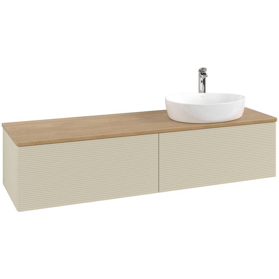 Wastafelonderkast Antao 1600x360x500mm S.Grey Matt Lacquer K38151HJ