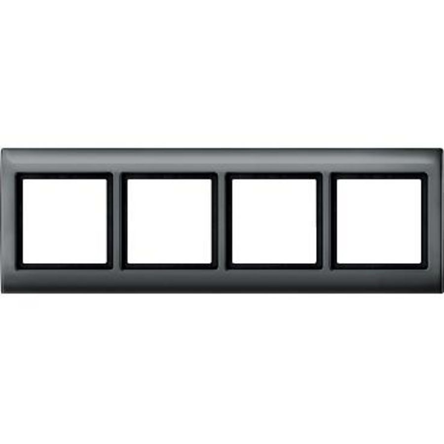 Frame 4-gang anthracite Aquadesign