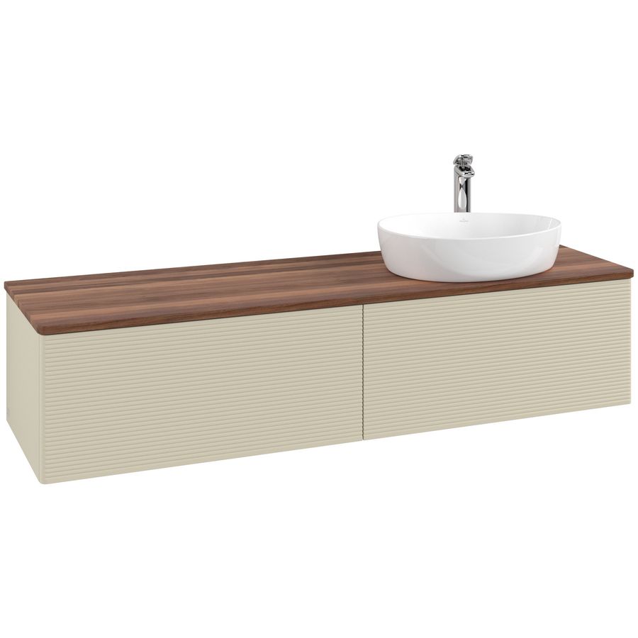Wastafelonderkast Antao 1600x360x500mm S.Grey Matt Lacquer K38152HJ