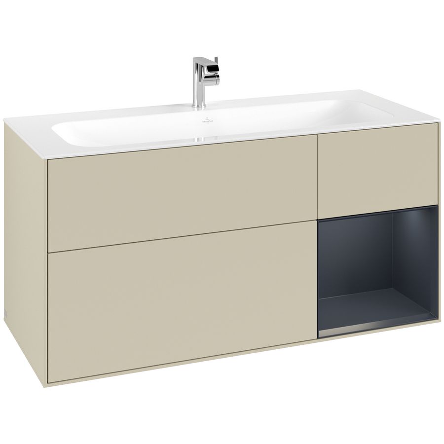 Wastafelonderkast Finion 1196x591x498mm S.Grey Matt Lacquer F070HGHJ