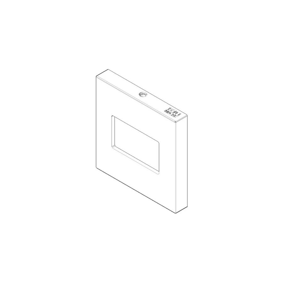 Rozet v. regendouche Wand 60x9x60mm chr