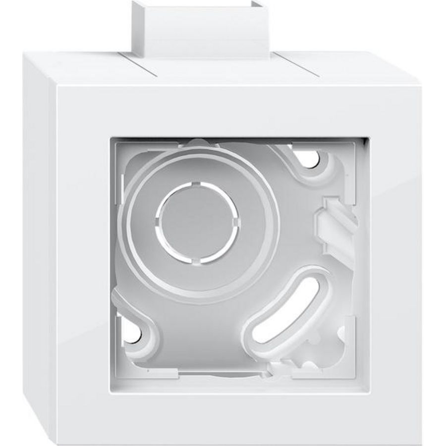 opbouwbehuizing 1-voudig + Afdekraam + K/P25 Gira E2 zuiver wit