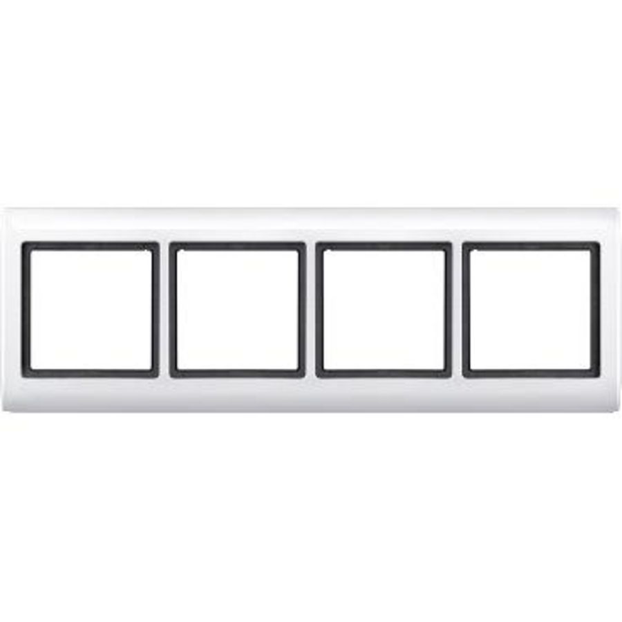 Frame 4-gang polar white Aquadesign