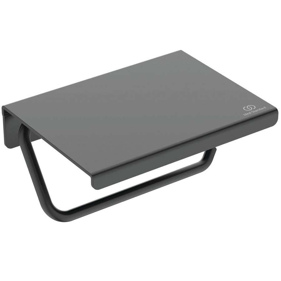 Closetrolhouder Alu+ met deksel Silk Black