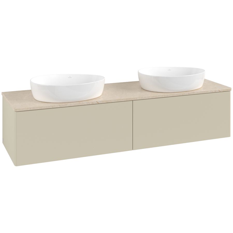 Wastafelonderkast Antao 1600x360x500mm S.Grey Matt Lacquer K39013HJ
