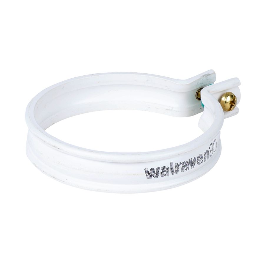 HWA ophangbeugel PVC wit Ø80mm B-model excl. muurpen / klemnok