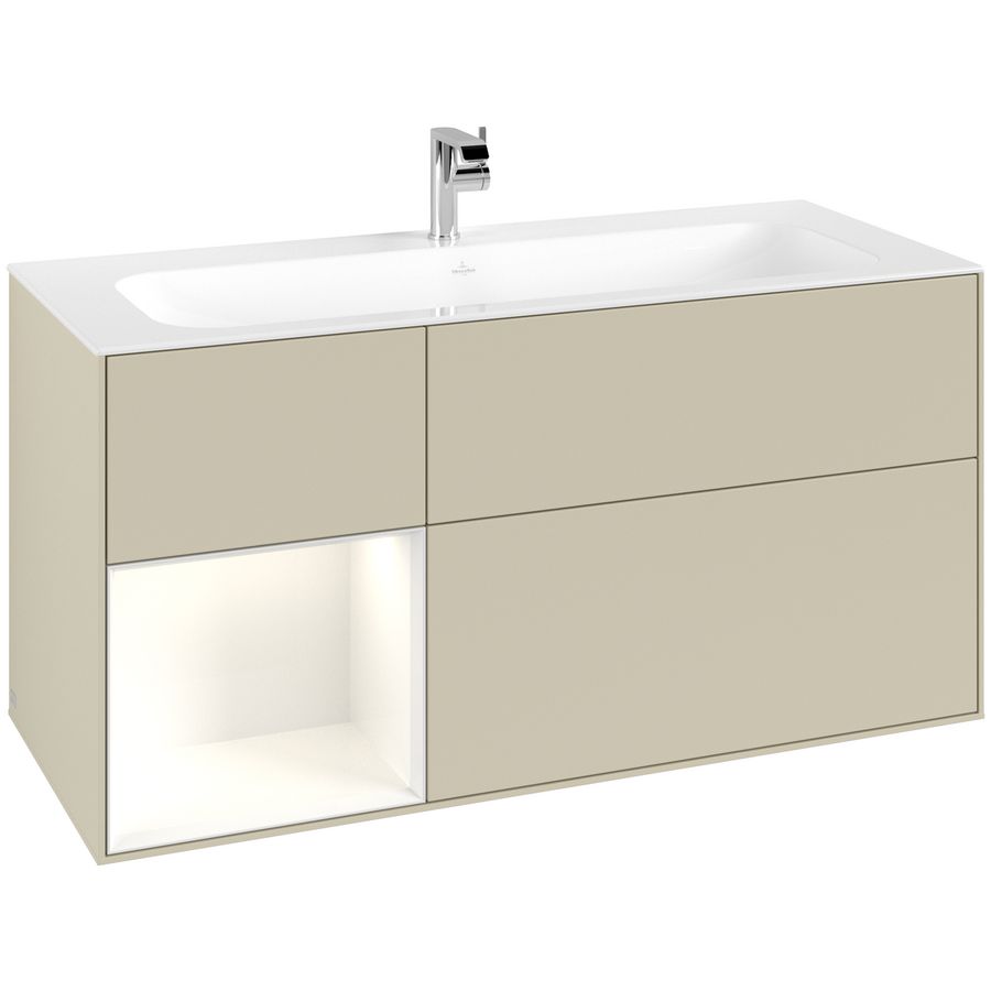 Wastafelonderkast Finion 1196x591x498mm S.Grey Matt Lacquer G060GFHJ