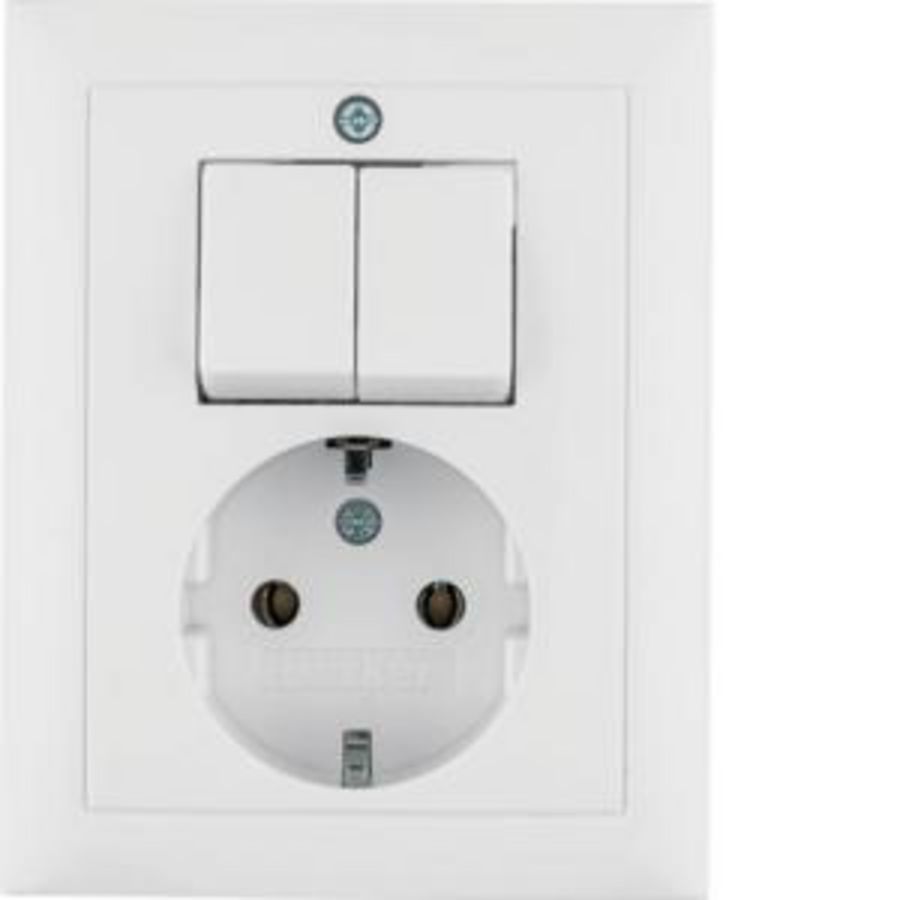 Combinatie WCD RA Serieschakelaar berker S.1/B.3/B.7 glans