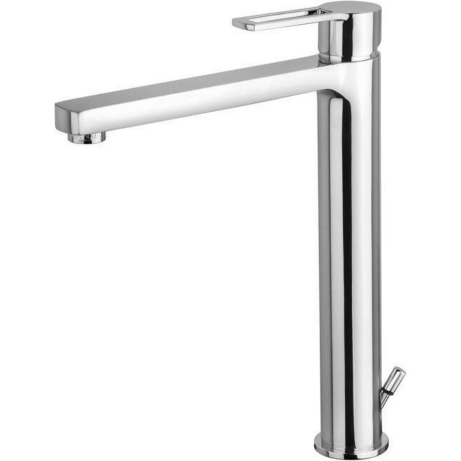 Verhoogde WEST wastafelmengkraan met waste-inrichting 1.1/4" WS085CR chroom