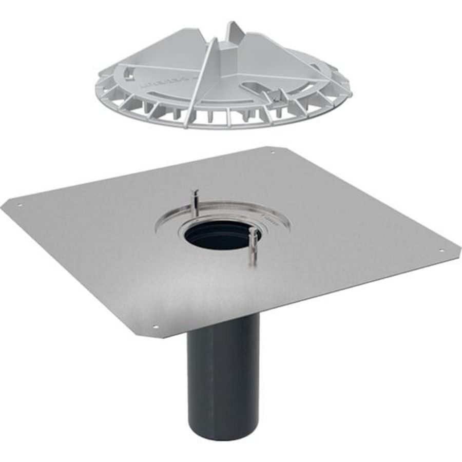 Pluvia trechter 25l/s giet-aluminium bitumendak d90