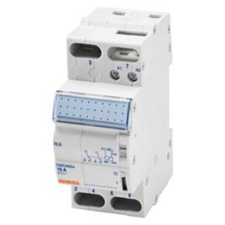 STROOMSTOOTRELAIS-16A-2 OMSCHAKELING 24Vac-2 MODULE VVE=3