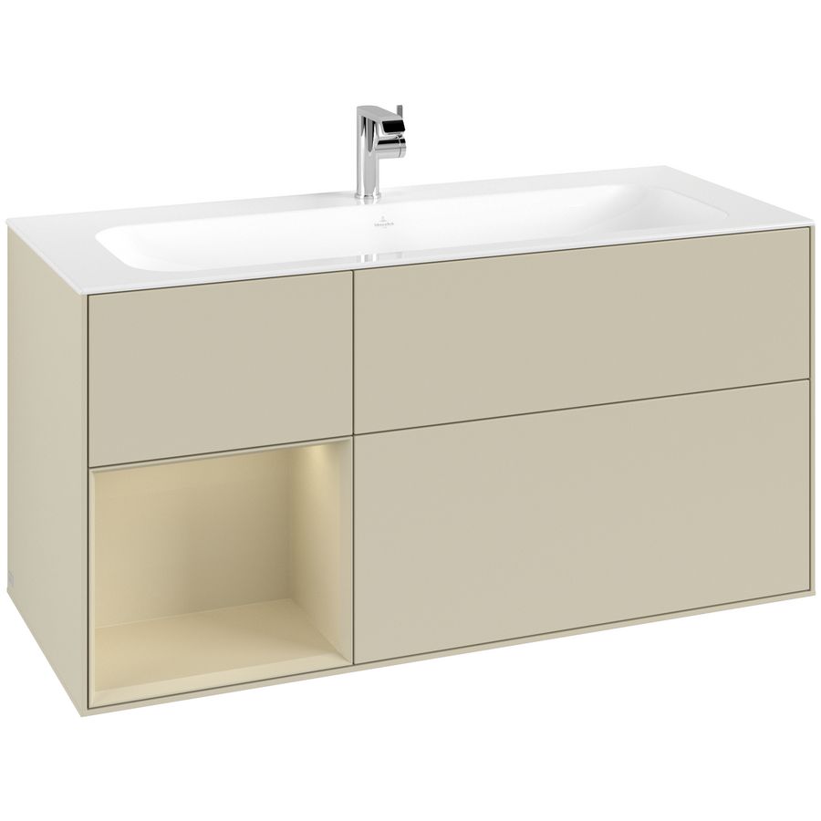 Wastafelonderkast Finion 1196x591x498mm S.Grey Matt Lacquer G060HJHJ