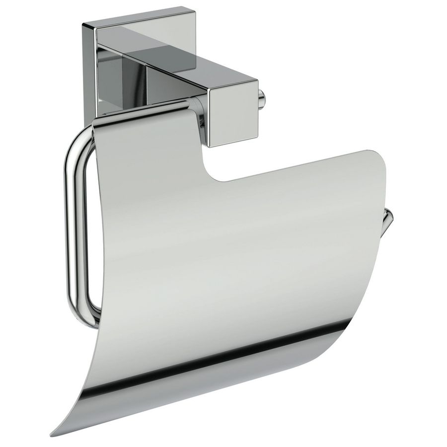 IOM square closetrolhouder met klep chroom