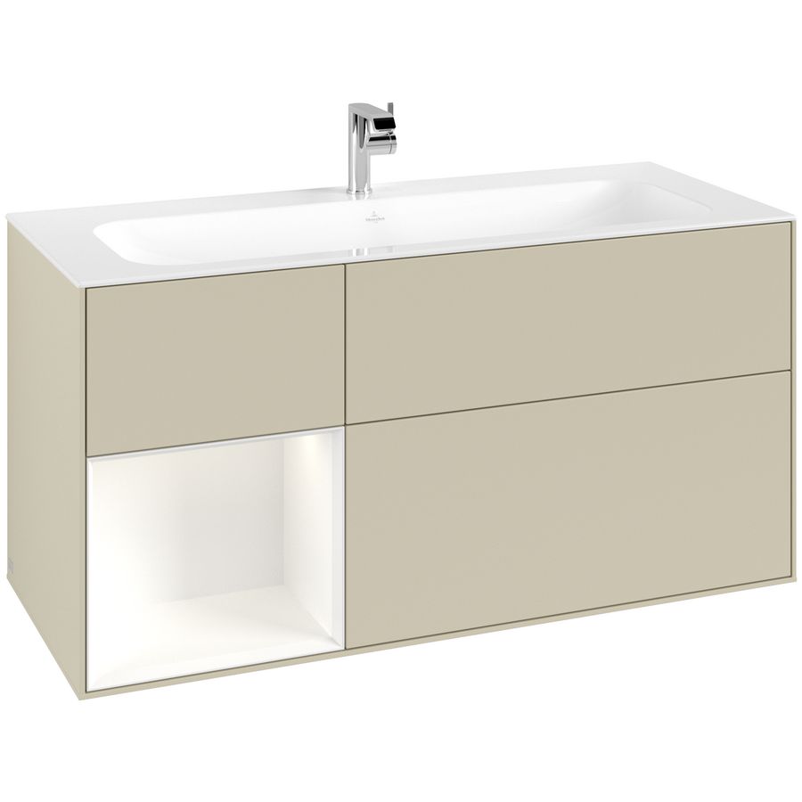 Wastafelonderkast Finion 1196x591x498mm S.Grey Matt Lacquer G060MTHJ
