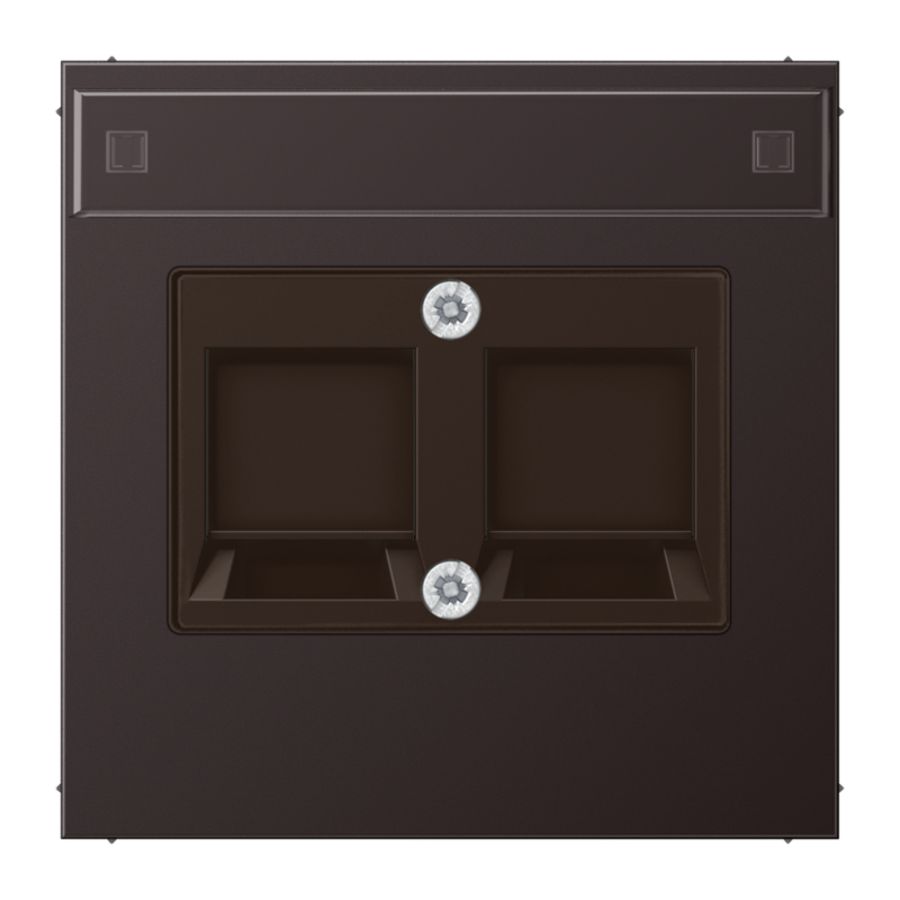 Afdekking dark voor mod.jack 2-voudig LS