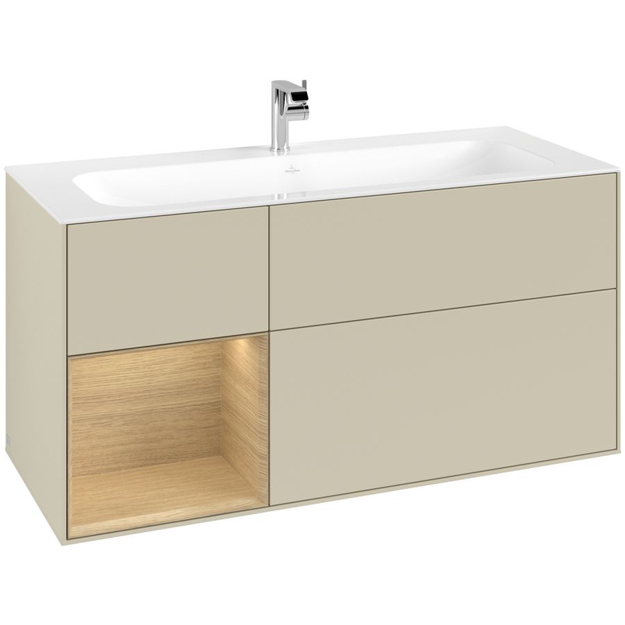 Wastafelonderkast Finion 1196x591x498mm S.Grey Matt Lacquer G060PCHJ